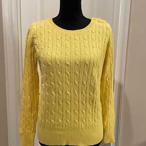 St. John's Bay Vibrant Yellow Cable Knit Sweater